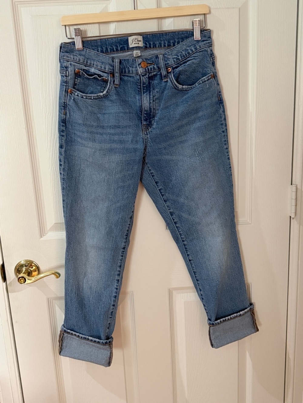 J. Crew ankle straight leg Jeans in Light Blue Wash size 27